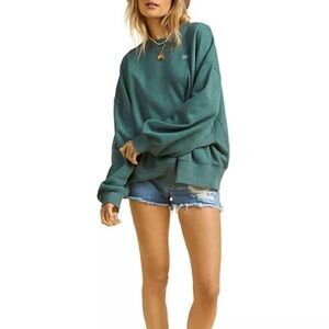 Billabong Teal Green Oversized Sweatshirt